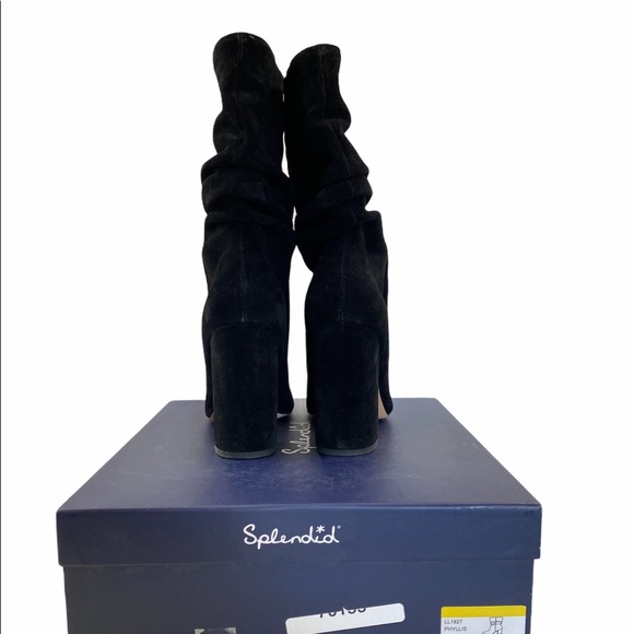 Splendid Phyllis Bootie in Black Suede Size 8.5 - Picture 3 of 12